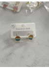 Renkli Kap Kek Çocuk Küpe