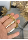 22 Ayar Dalgalı Kelepçe Bilezik (6.0 cm)