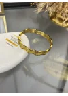 22 Ayar Dalgalı Kelepçe Bilezik (6.0 cm)