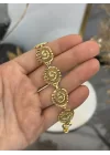 22 Ayar Kalem İşi Yuvarlak Telkari Bileklik (18 cm)