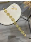 22 Ayar Kalem İşi Yuvarlak Telkari Bileklik (18 cm)