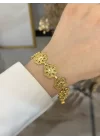 22 Ayar Kalem İşi Çiçek Telkari Bileklik (19.5 cm)