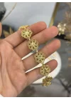 22 Ayar Kalem İşi Çiçek Telkari Bileklik (19.5 cm)