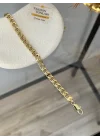 Gold Geçişli Oval Zincir XP Bileklik (19.5 cm)
