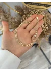 Gold Ataç Model XP Zincir Bileklik (18+3 cm)