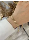 Gold Ataç Model XP Zincir Bileklik (18+3 cm)