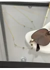 Doğal Yeşim Taşlı Çelik Gözlük Zinciri