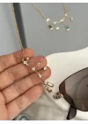 Trend Renkli Taşlı Çelik Gözlük Zinciri