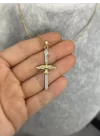 Çelik Elif-Anka Kuşu Kolye (40+5 cm)