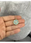 Çelik Mavi Mineli Kuzey Yıldızı Kolye (40+5 cm)