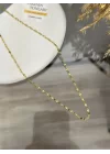 Çelik Mini Pullu Zarif Zincir Kolye (40+5 cm)