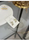 Çocuk Minimal Taşlı Kelebekli XP Halka Küpe