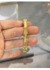 22 Ayar Telkari Ağaç Kabuğu Kelepçe Bilezik (6.0 cm)
