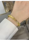 22 Ayar Telkari Ağaç Kabuğu Kelepçe Bilezik (6.0 cm)