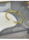 22 Ayar Telkari İşlemeli Topçuk Kelepçe Bilezik (6.0 cm)