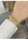 22 Ayar Telkari İşlemeli Topçuk Kelepçe Bilezik (6.0 cm)
