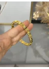 22 Ayar Telkari İşlemeli Topçuk Kelepçe Bilezik (6.0 cm)
