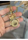 22 Ayar Zincirli Fiyonk Kolye (Yarım Altınlı)
