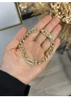 XP Gold Taşlı Kalsik Zincir Bileklik (17+2 cm)