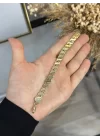 XP Gold Yassı Sıra Pullu Bileklik