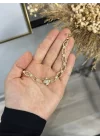 XP Gold Taşlı Çiçek Bileklik (17+2 cm)