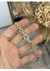XP Gold Oval Taşlı Geçişli Bileklik (17+2 cm)