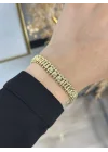 XP Gold Dorikali Hasir Taşlı Bileklik (17+2 cm)