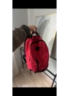 Canlı Kırmızı Orta Boy Sırt Çantası