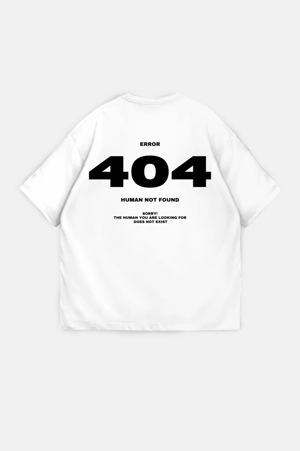 404 Beyaz Unisex Oversize Tshirt