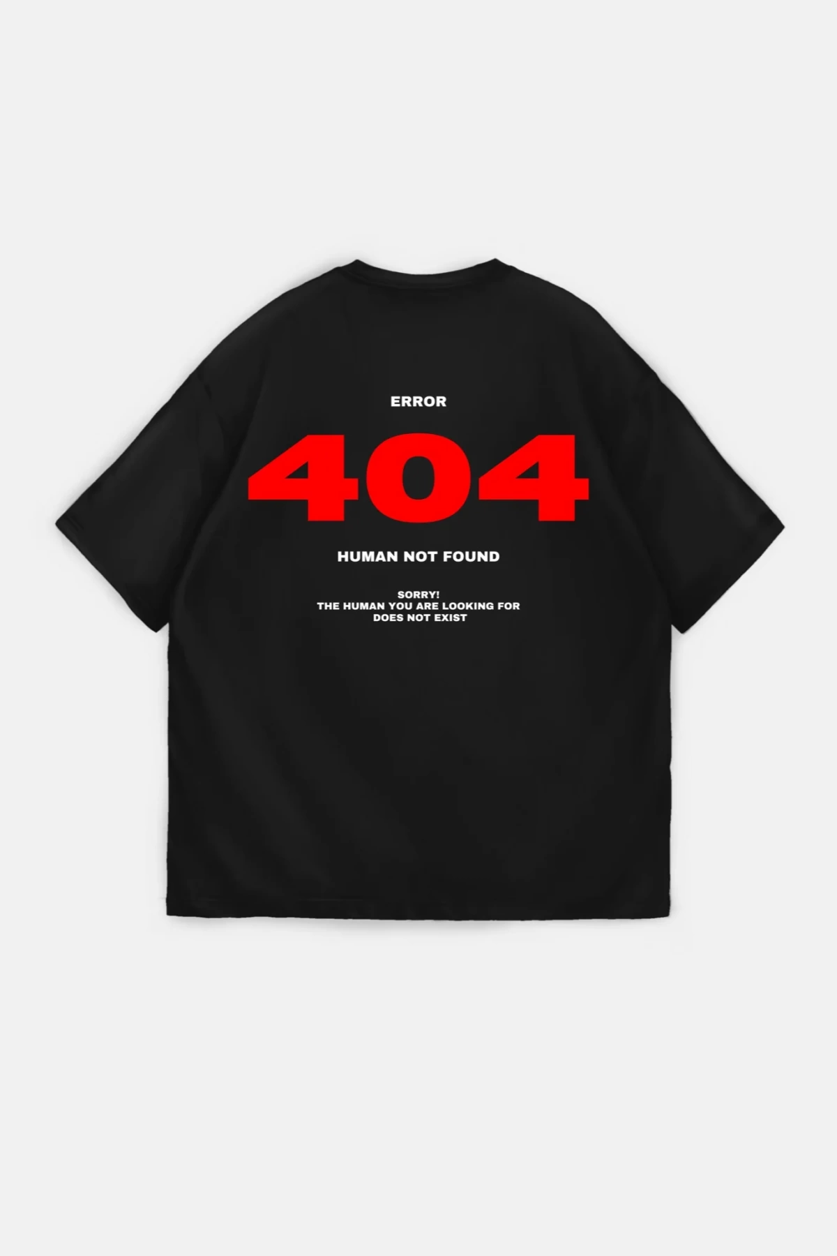 404 Siyah Unisex Oversize Tshirt