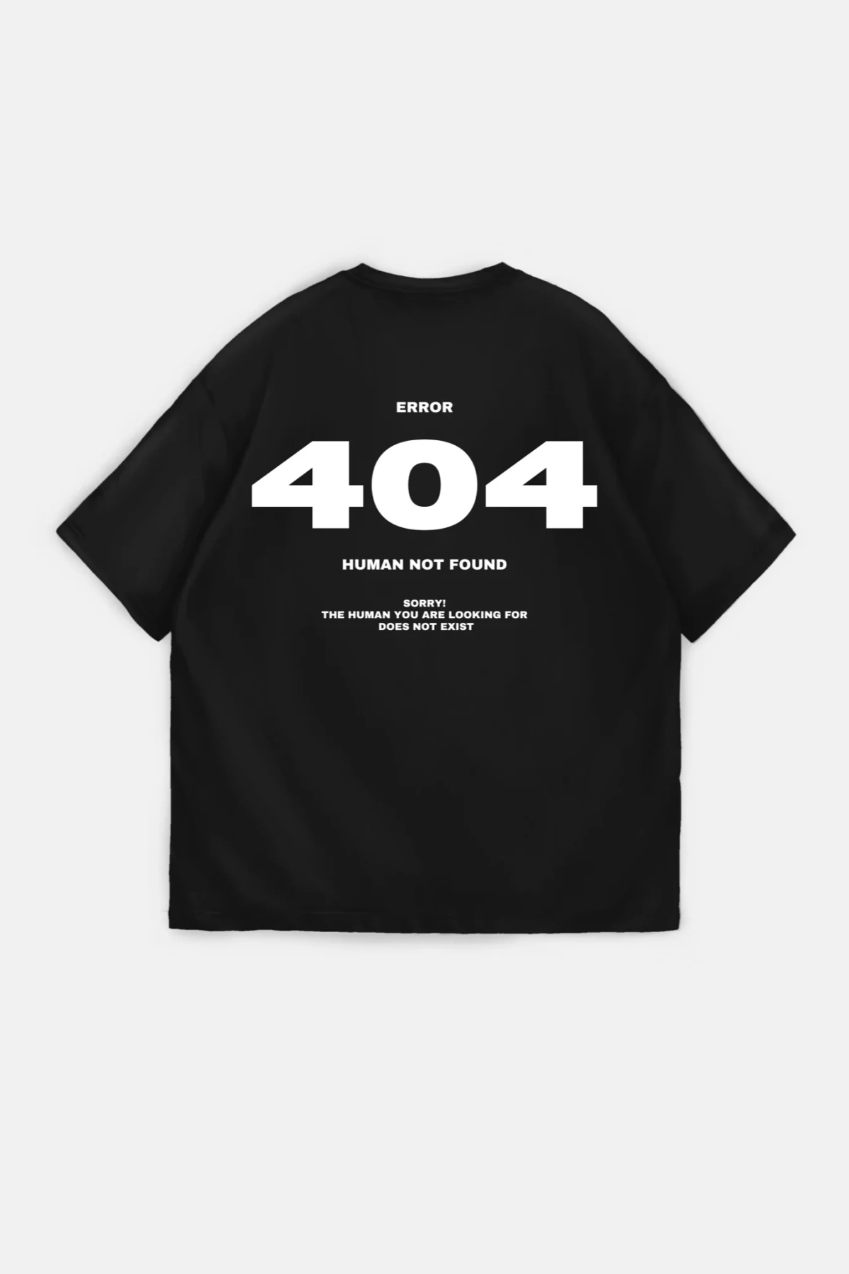 404 Siyah Unisex Oversize Tshirt