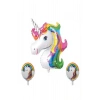 Unicorn Renkli 3’lü Balon Set