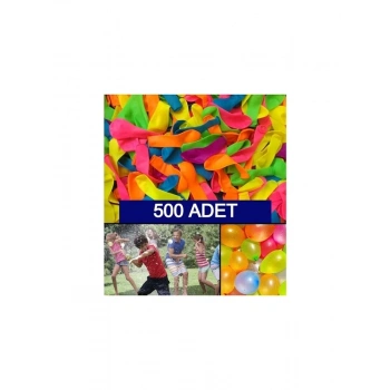 500 Adet Su Balonu Karışık Renkli Balon Eğlenceli Su Savaşları