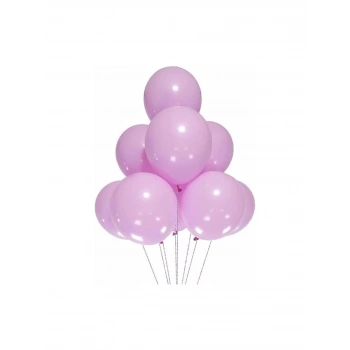 Lastik Lateks Mat Balon 50 Adet Lila Balon