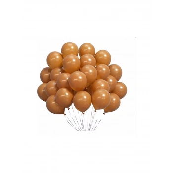 Lastik Lateks Mat Balon 50 Adet Sütlü Kahve Balon