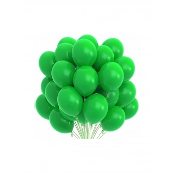Lastik Lateks Mat Balon 50 Adet Yeşil Balon