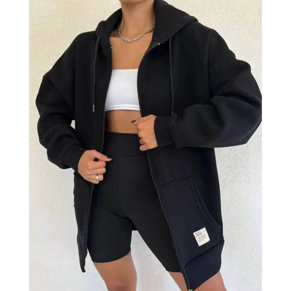 3 İplik Şardonlu Oversize Hırka