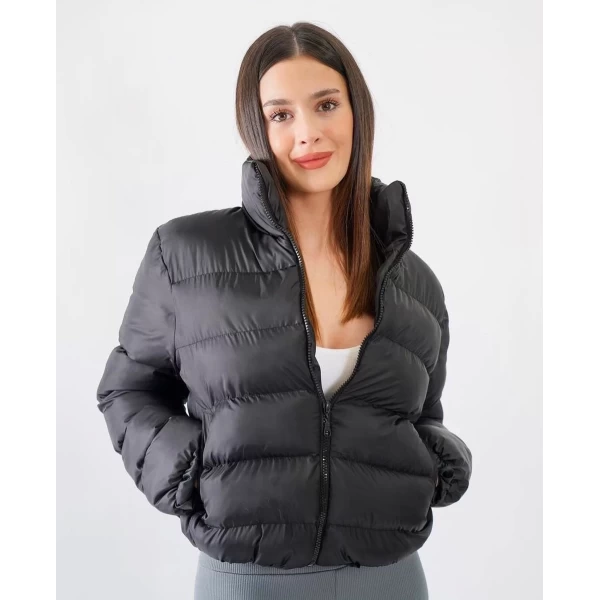 Boğumlu Şişme Crop Mont