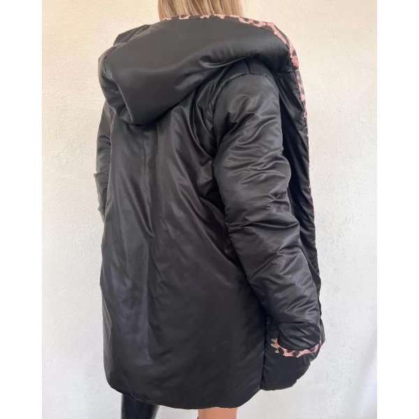 Çift Taraflı Beli Bağcıklı Mont