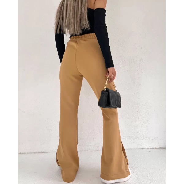 Paça Çıtçıtlı Bol Pantolon