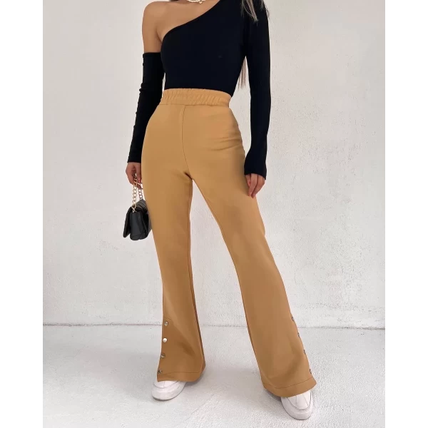 Paça Çıtçıtlı Bol Pantolon
