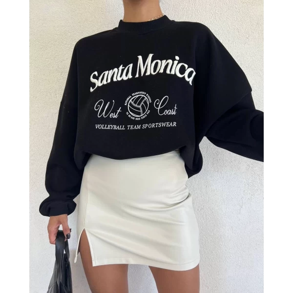 Santa Monica Nakış Sweatshirt