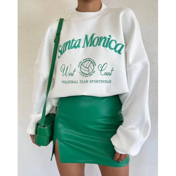 Santa Monica Nakış Sweatshirt