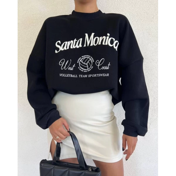 Santa Monica Nakış Sweatshirt
