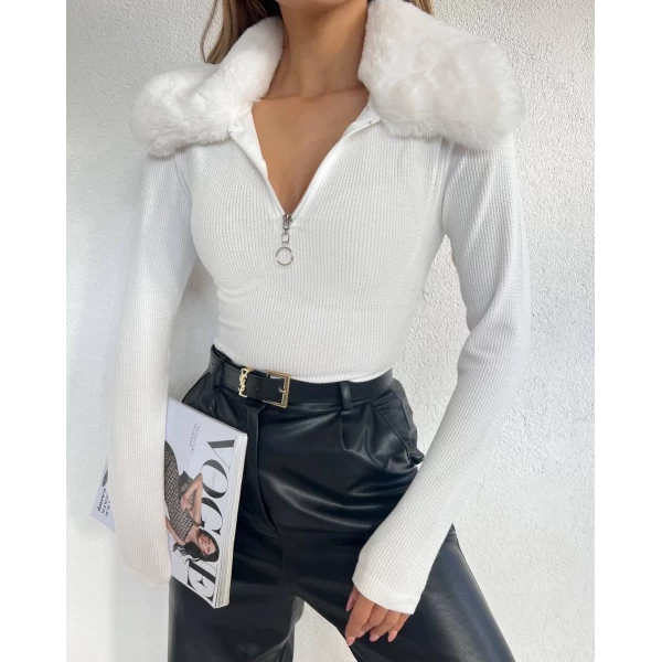 Yaka Kürk Detay Crop