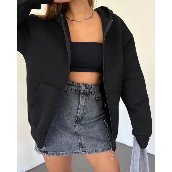 3 İplik Şardonlu Oversize Hırka