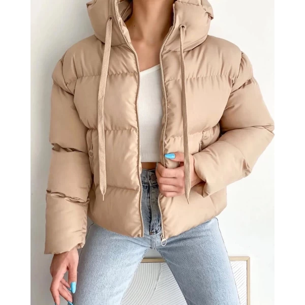 Kapşonlu Basic Şişme Mont