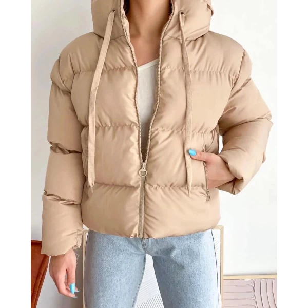 Kapşonlu Basic Şişme Mont
