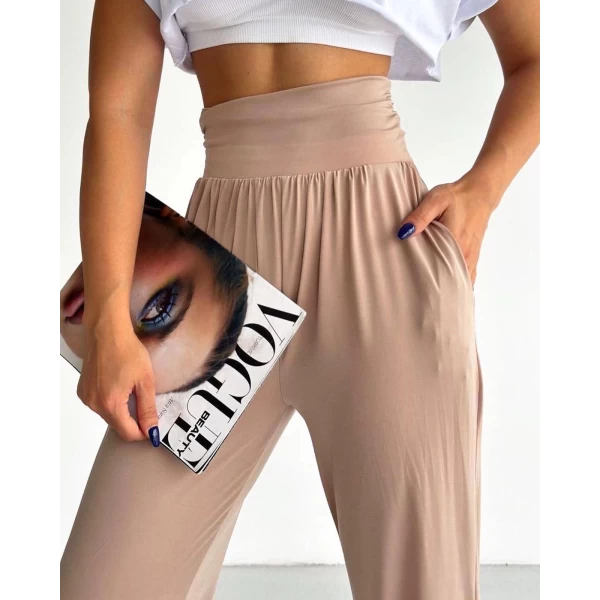 Paça Lastikli Şalvar Pantolon