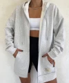 3 İplik Şardonlu Oversize Hırka